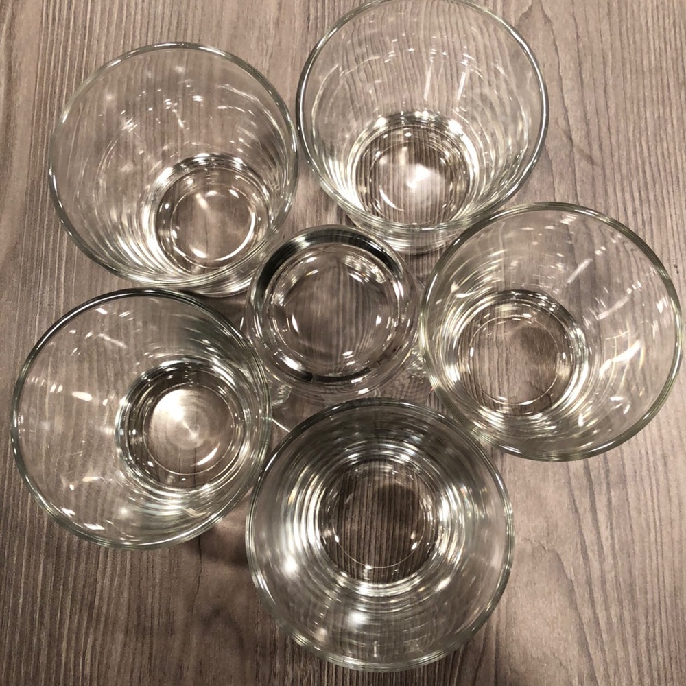 Six Beautiful Desert Glasses Drinks Party Beverage Cups Home Kitchen